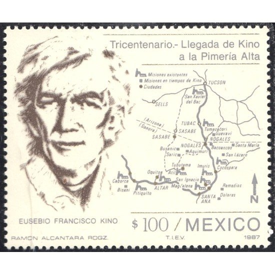 México 1180 1987 Eusebio Francisco Kino MNH México 1180 1987 Eusebio Francisco Kino MNH