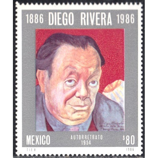 México 1176 1986 Diego Rivera MNH México 1176 1986 Diego Rivera MNH