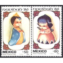 México 1174/75 1986 Navidad Christmas MNH México 1174/75 1986 Navidad Christmas MNH