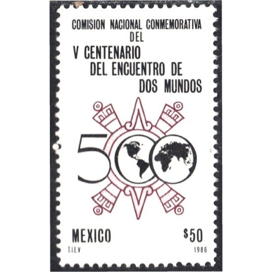 México 1169 1986 V Centenario del encuentro de dos mundos MNH México 1169 1986 V Centenario del encuentro de dos mundos MNH