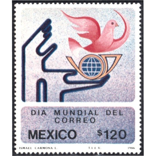 México 1168 1986 Día Mundial del correo MNH México 1168 1986 Día Mundial del correo MNH