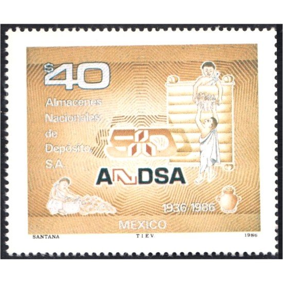 México 1167 1986 ANDSA Almacenes Nacionales de Depósito MNH México 1167 1986 ANDSA Almacenes Nacionales de Depósito MNH