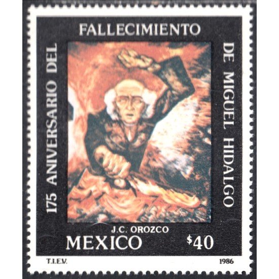 México 1160 1986 Miguel Hidalgo MNH México 1160 1986 Miguel Hidalgo MNH