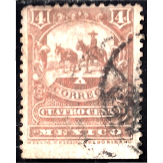 México 170 1898 Mensajero a caballo usados México 170 1898 Mensajero a caballo usados