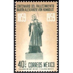 México 668 1960 Barón Alexander Von Humbolt sin goma México 668 1960 Barón Alexander Von Humbolt sin goma