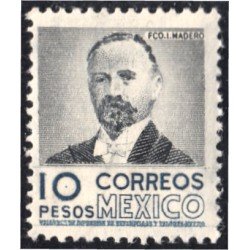 México 637 1950/52 Francisco I. Madero sin goma México 637 1950/52 Francisco I. Madero sin goma