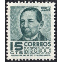 México 630 1950/52 Benito Juárez sin goma México 630 1950/52 Benito Juárez sin goma