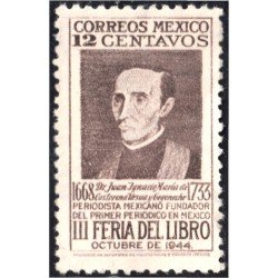 México 586 1944 Retrato Juan M. de Castorera sin goma México 586 1944 Retrato Juan M. de Castorera sin goma