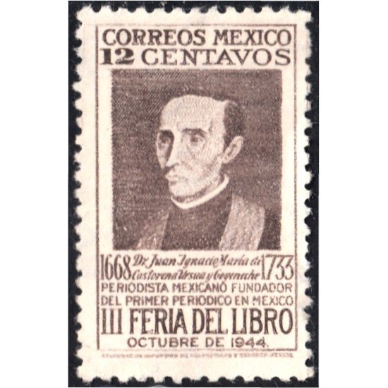 México 586 1944 Retrato Juan M. de Castorera sin goma