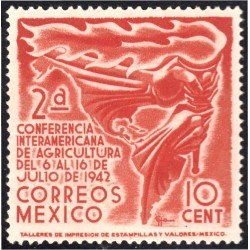 México 568 1942 II Conferencia Interamericana de Agricultura sin goma México 568 1942 II Conferencia Interamericana de Agricultura sin goma