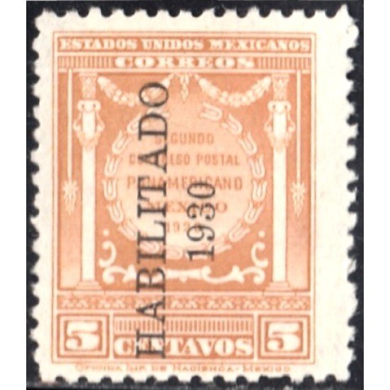 México 467 1930 2º Congreso Postal Panamericano sin goma