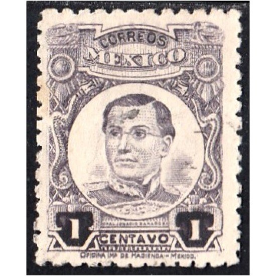 México 397A 1917/22 General Ignacio Zaragoza sin goma México 397A 1917/22 General Ignacio Zaragoza sin goma