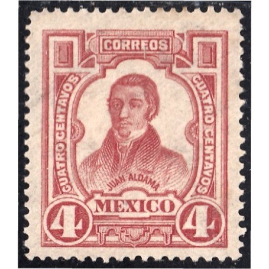 México 198 1910 Juan Aldama sin goma- Fijasellos México 198 1910 Juan Aldama sin goma- Fijasellos