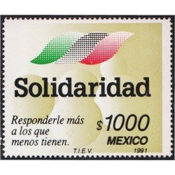México 1398 1991 Solidaridad responder a los que menos tienen MNH México 1398 1991 Solidaridad responder a los que menos tienen MNH