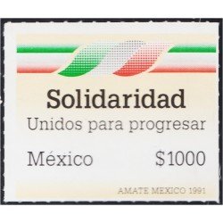 México 1397 1991 Solidaridad unidos para progresar MNH México 1397 1991 Solidaridad unidos para progresar MNH