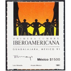 México 1371 1991 Primera Cumbre Iberoamericana MNH México 1371 1991 Primera Cumbre Iberoamericana MNH