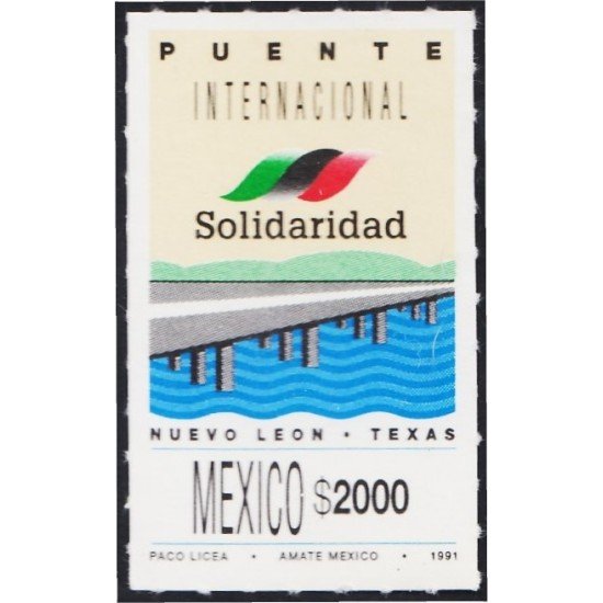 México 1370 1991 Solidaridad Puente Internacional MNH México 1370 1991 Solidaridad Puente Internacional MNH