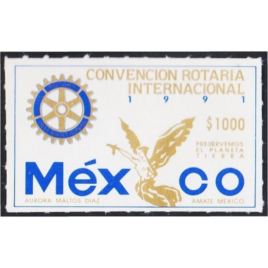 México 1365 1991 Convención Rotaria Internacional MNH México 1365 1991 Convención Rotaria Internacional MNH