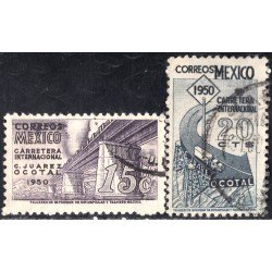 México 639/40 1950 Carretera Internacional usados México 639/40 1950 Carretera Internacional usados