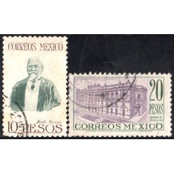 México 618/19 1947 Justo Sierra Secretaría de Comunicaciones usados México 618/19 1947 Justo Sierra Secretaría de Comunicaciones usados