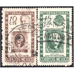 México 615/16 1947 Exposición Filatélica Internacional usados México 615/16 1947 Exposición Filatélica Internacional usados