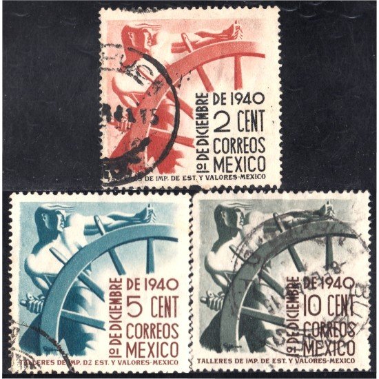 México 552/54 1940 Elección a la presidencia de Manuel Ávila Camacho usados México 552/54 1940 Elección a la presidencia de Manuel Ávila Camacho usados