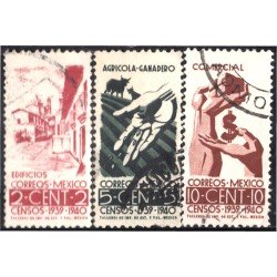 México 540/42 1939 Censos Edificios Agrícola- Ganadero Comercial usados México 540/42 1939 Censos Edificios Agrícola- Ganadero Comercial usados