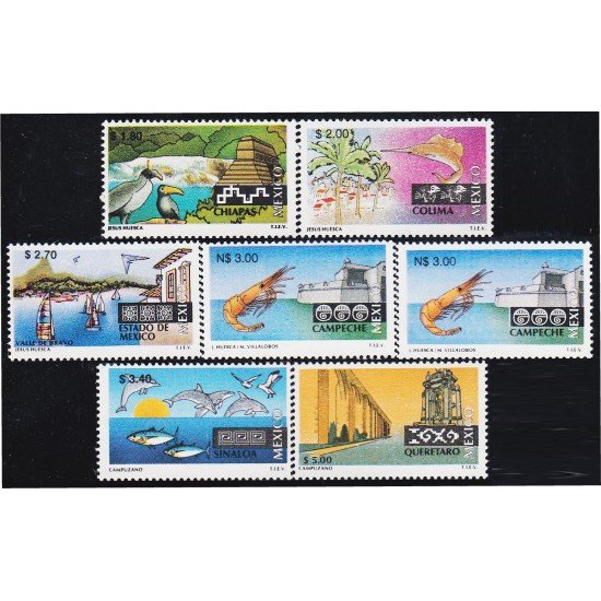 México 1723A/G 1996 Turismo Ciudades MNH México 1723A/G 1996 Turismo Ciudades MNH