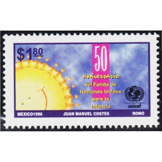 México 1718 1996 50 Aniversario del Fondo de la ONU para la infancia MNH México 1718 1996 50 Aniversario del Fondo de la ONU para la infancia MNH