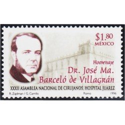 México 1717 1996 Dr. José Ma. Barceló de Villagrán MNH México 1717 1996 Dr. José Ma. Barceló de Villagrán MNH