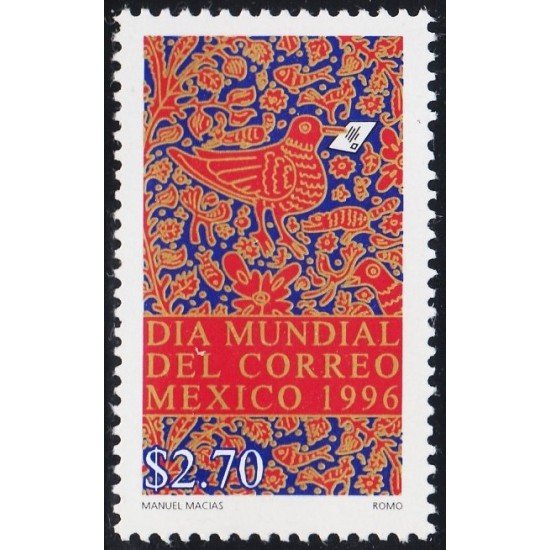 México 1700 1996 Día Mundial del Correo MNH México 1700 1996 Día Mundial del Correo MNH