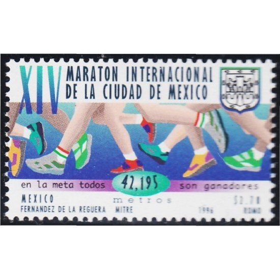 México 1670 1996 XIV Maratón de la Ciudad de México MNH México 1670 1996 XIV Maratón de la Ciudad de México MNH