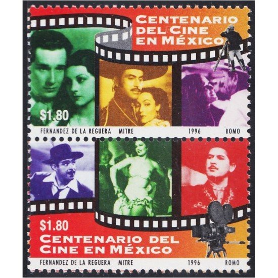 México 1667/68 1996 Centenario del Cine en México MNH México 1667/68 1996 Centenario del Cine en México MNH