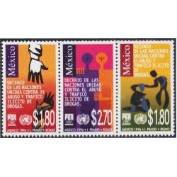 México 1657/59 1996 Decenio de la ONU contra el tráfico de drogas MNH México 1657/59 1996 Decenio de la ONU contra el tráfico de drogas MNH