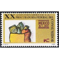 México 1653 1996 XX Aniversario de la procudaduría Federal del Consumidor MNH México 1653 1996 XX Aniversario de la procudaduría Federal del Consumidor MNH