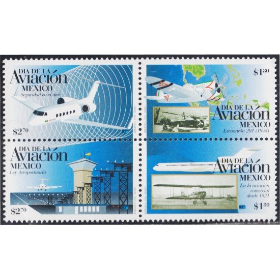 México 1648/51 1996 Día de la Aviación MNH México 1648/51 1996 Día de la Aviación MNH