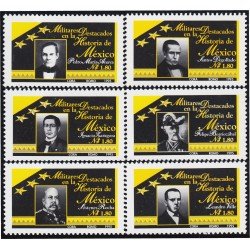México 1626/31 1995 Militares destacados en la Historia de México MNH México 1626/31 1995 Militares destacados en la Historia de México MNH