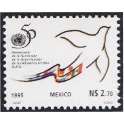México 1609 1995 50 Aniversario de las Naciones Unidas MNH México 1609 1995 50 Aniversario de las Naciones Unidas MNH