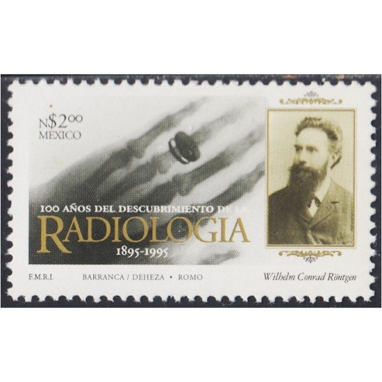 México 1599 1995 Wilhelm Conrad Rongten MNH México 1599 1995 Wilhelm Conrad Rongten MNH