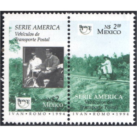 México 1581/82 1994 Serie América Vehículos de Transporte de Vehículos MNH México 1581/82 1994 Serie América Vehículos de Transporte de Vehículos MNH