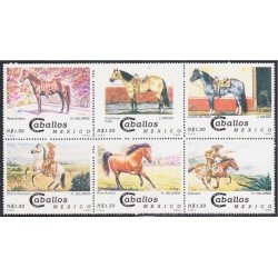 México 1572/77 1994 Caballos Horses MNH México 1572/77 1994 Caballos Horses MNH