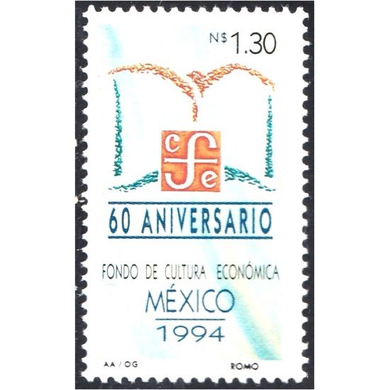 México 1564 1994 60 Aniversario fondo de Cultura Económica MNH México 1564 1994 60 Aniversario fondo de Cultura Económica MNH