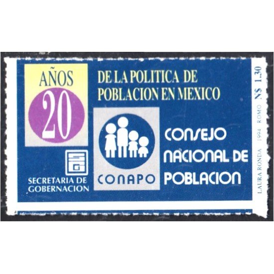 México 1561 1994 20 Años Consejo Nacional de Población MNH México 1561 1994 20 Años Consejo Nacional de Población MNH