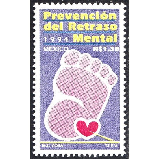 México 1531 1994 Prevención del retraso mental MNH México 1531 1994 Prevención del retraso mental MNH