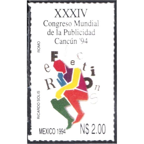 México 1527 1994 XXXIV Congreso Mundial de la Publicación Cancún MNH México 1527 1994 XXXIV Congreso Mundial de la Publicación Cancún MNH