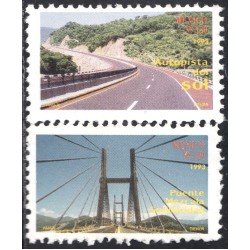 México 1504/05 1993 Autopista del Sol Puente Mezcata MNH México 1504/05 1993 Autopista del Sol Puente Mezcata MNH
