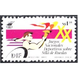 México 1494 1993 Juegos Nacionales Deportivos sobre silla de ruedas MNH México 1494 1993 Juegos Nacionales Deportivos sobre silla de ruedas MNH