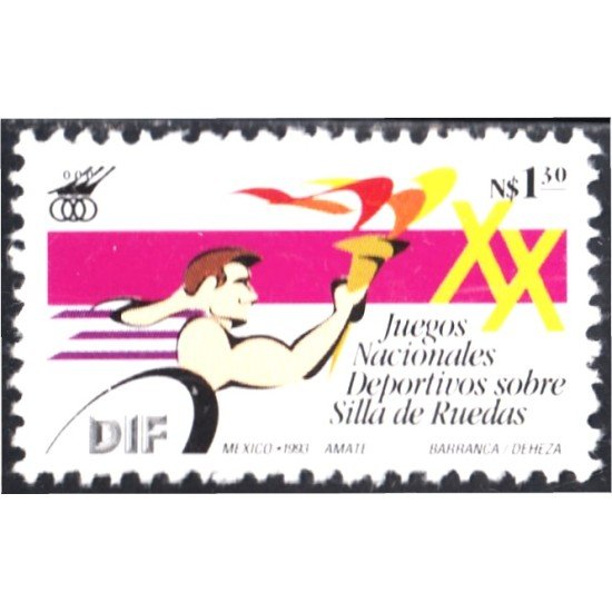 México 1494 1993 Juegos Nacionales Deportivos sobre silla de ruedas MNH