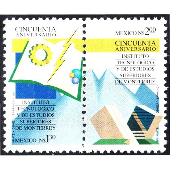México 1470/71 1993 50 Años del Instituto Tecnológico de Estudios Superiore de Monterrey MNH México 1470/71 1993 50 Años del Instituto Tecnológico de Estudios Superiore de Monterrey MNH