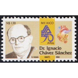 México 1469 1993 Dr. Ignacio Chávez Sánchez MNH México 1469 1993 Dr. Ignacio Chávez Sánchez MNH